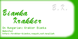 bianka krakker business card